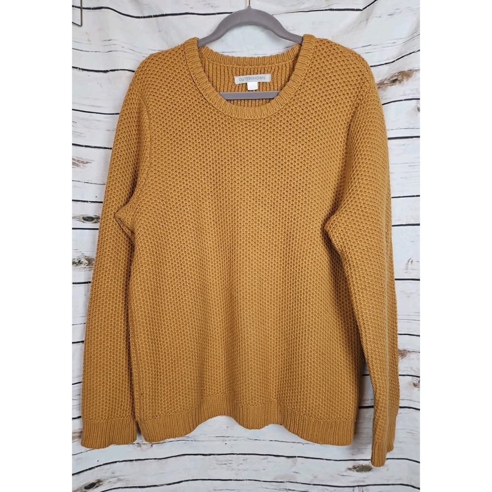 Outerknown Textured Sweater Pullover L Merino Wool Organic Cotton Fisherman
